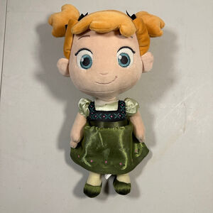 Disney Anna Frozen Plush Doll Green Dress 12" Soft Toy